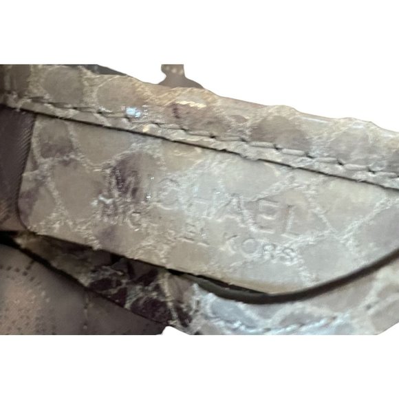 Michael Kors Faux Snakeskin Purse with Crossbody Strap - Picture 7 of 10